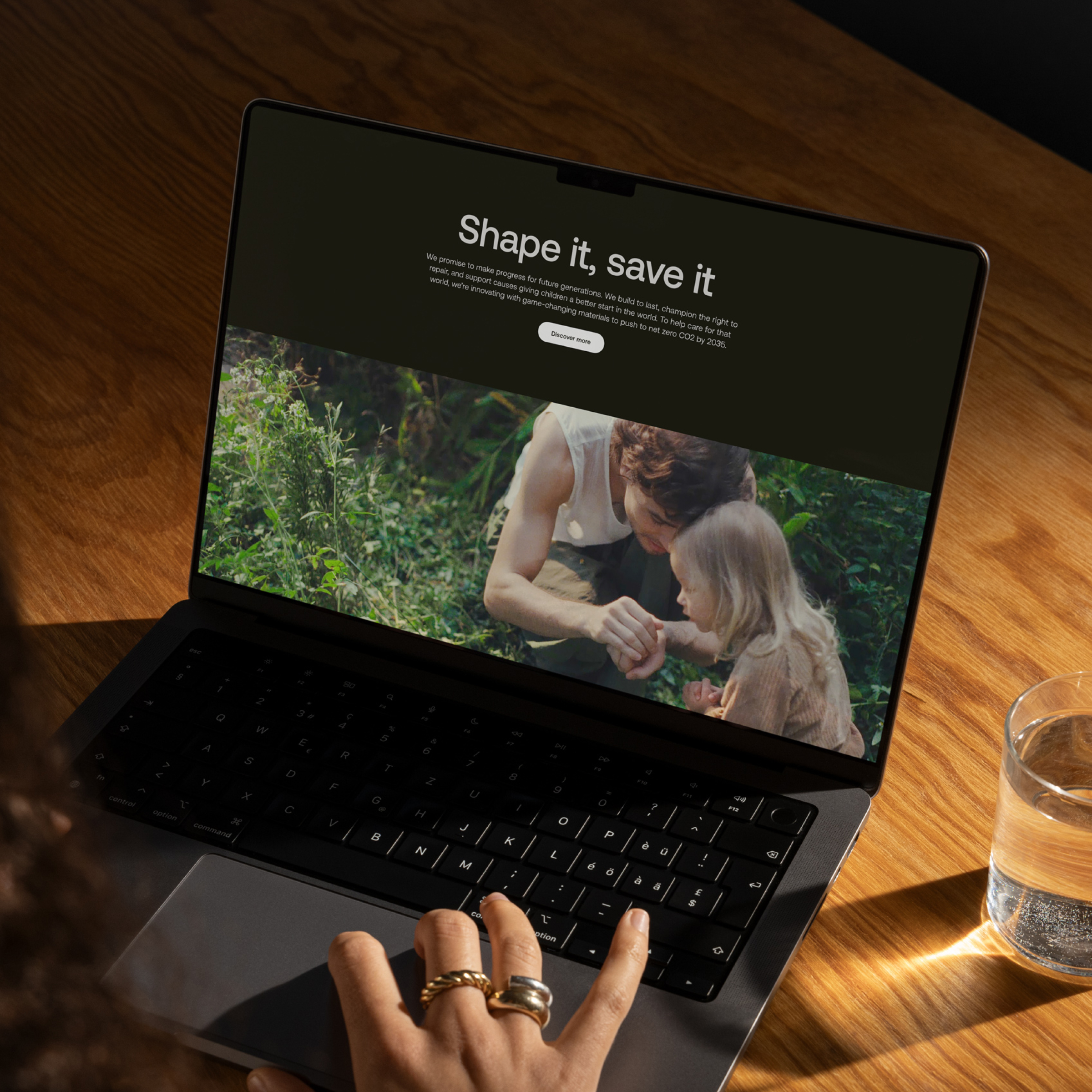 Bugaboo desktop website mockup on laptop